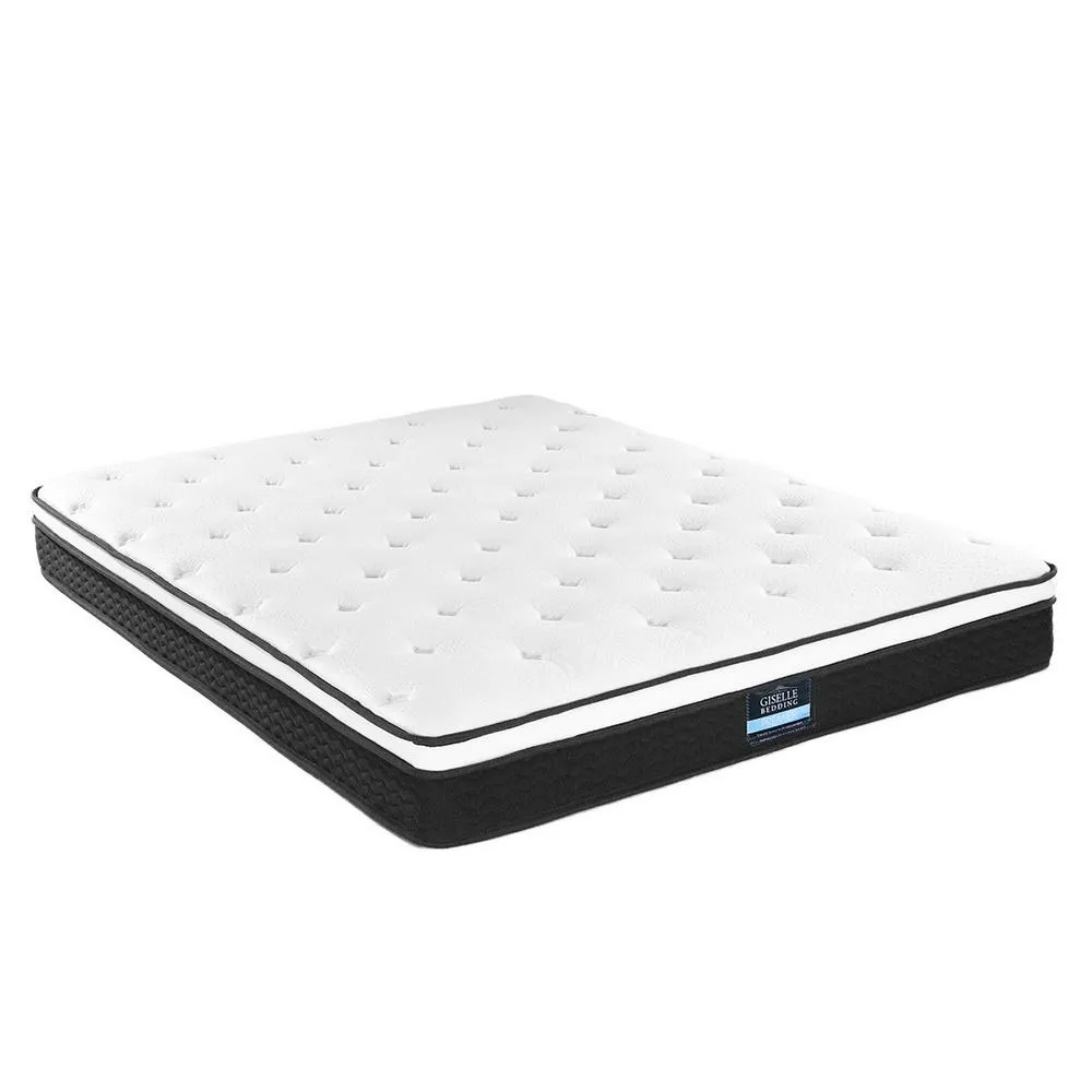 Queen Package | Henley LED Storage Bed Black & Bonita Euro Top Mattress (Medium Firm)