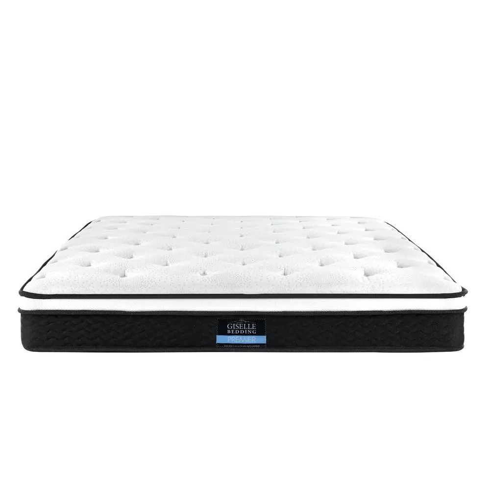 Queen Package | Henley LED Storage Bed Black & Bonita Euro Top Mattress (Medium Firm)