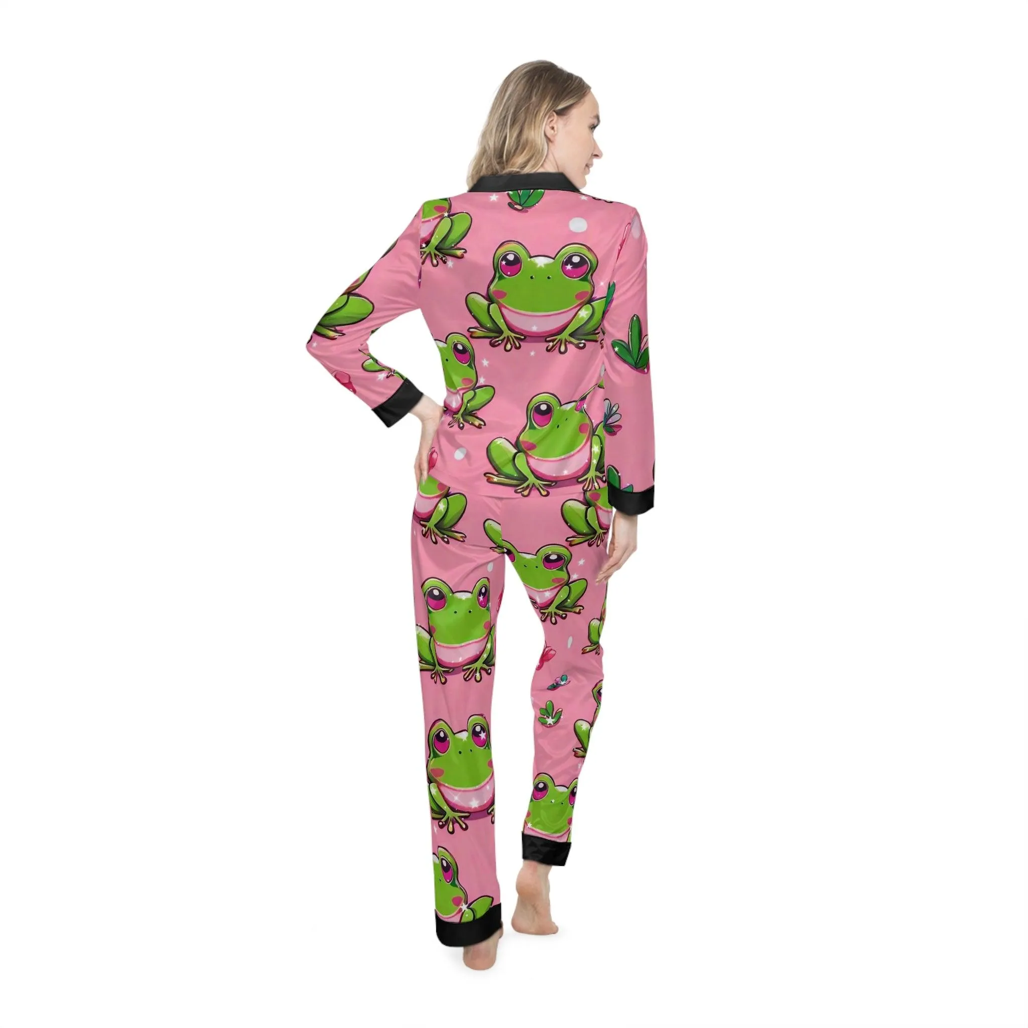 "Frog Love" Women's Satin Pajamas