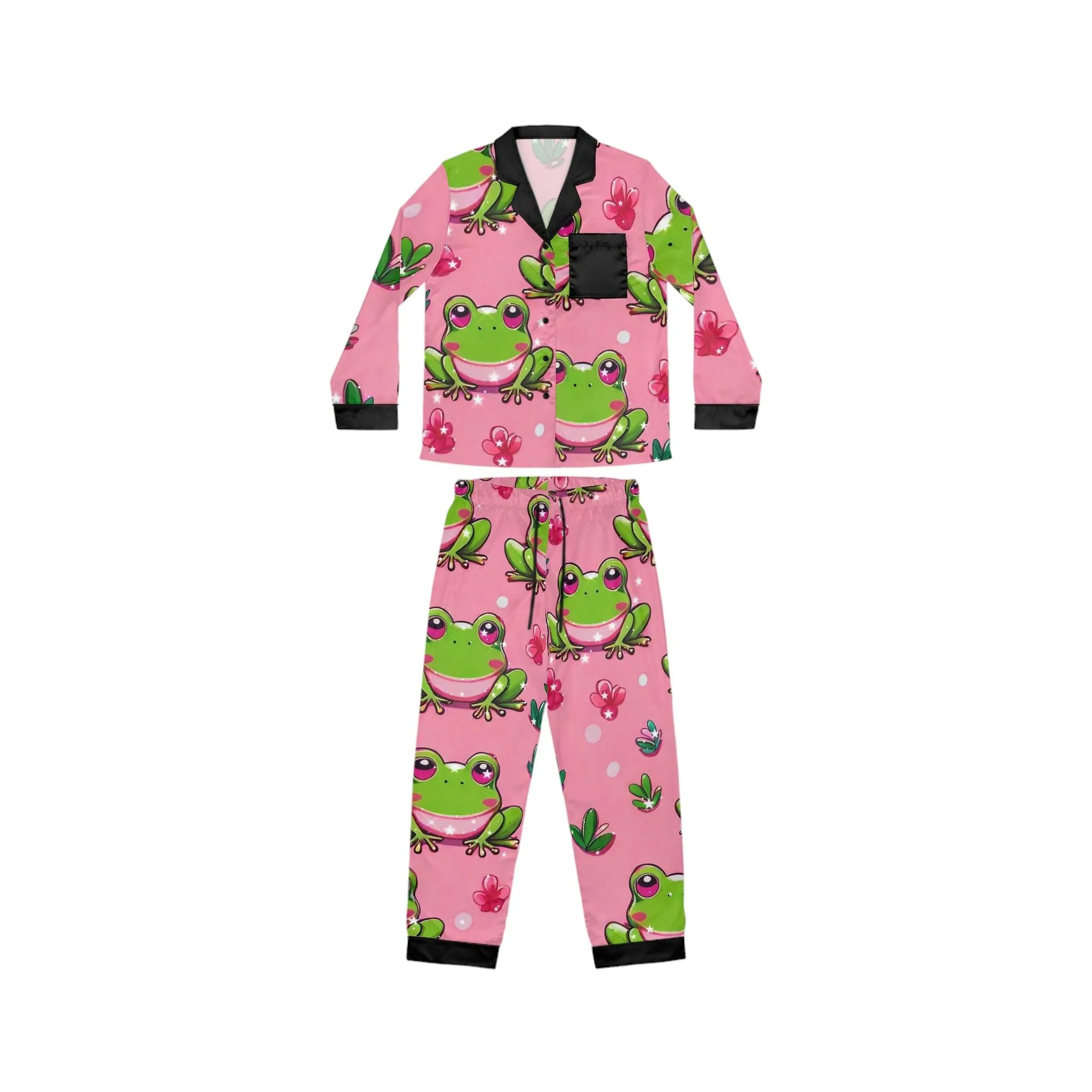 "Frog Love" Women's Satin Pajamas