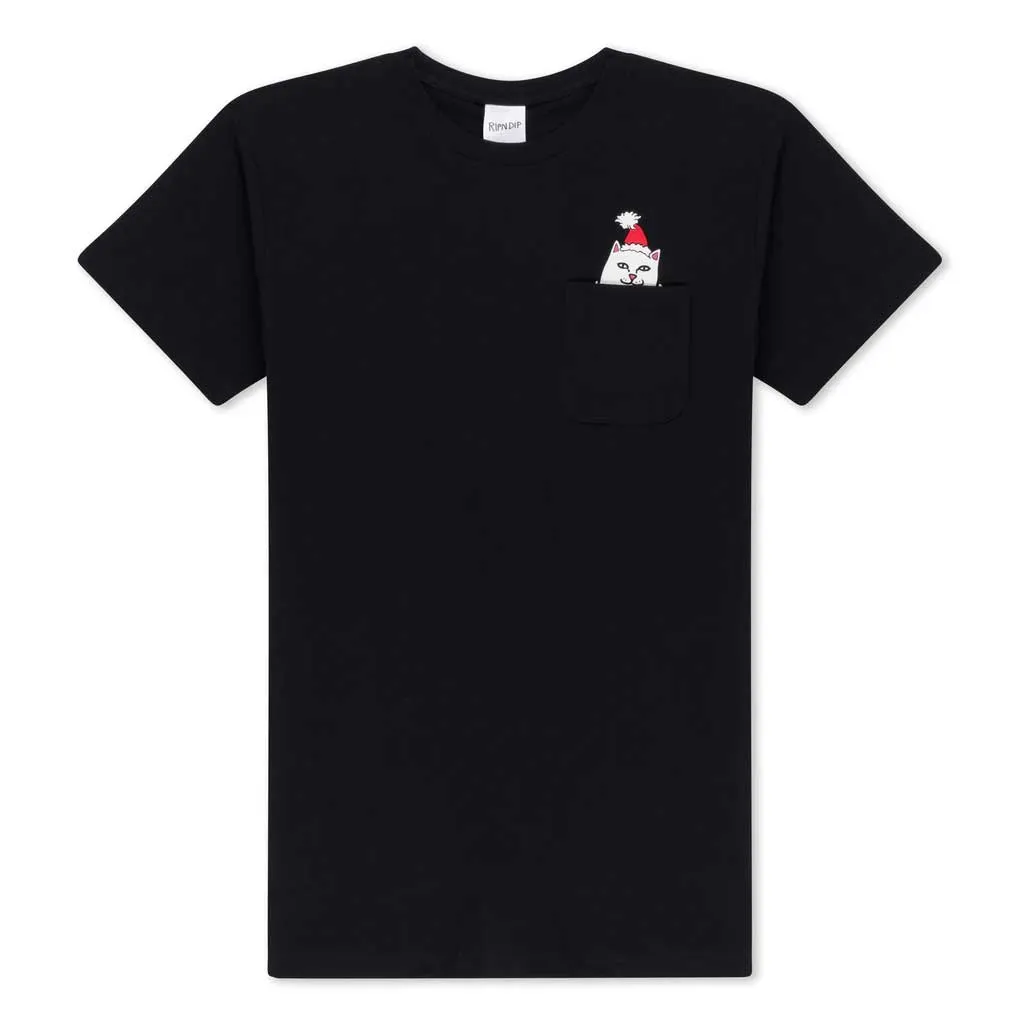 Rip N Dip Lord Santa Pocket Tee - Black