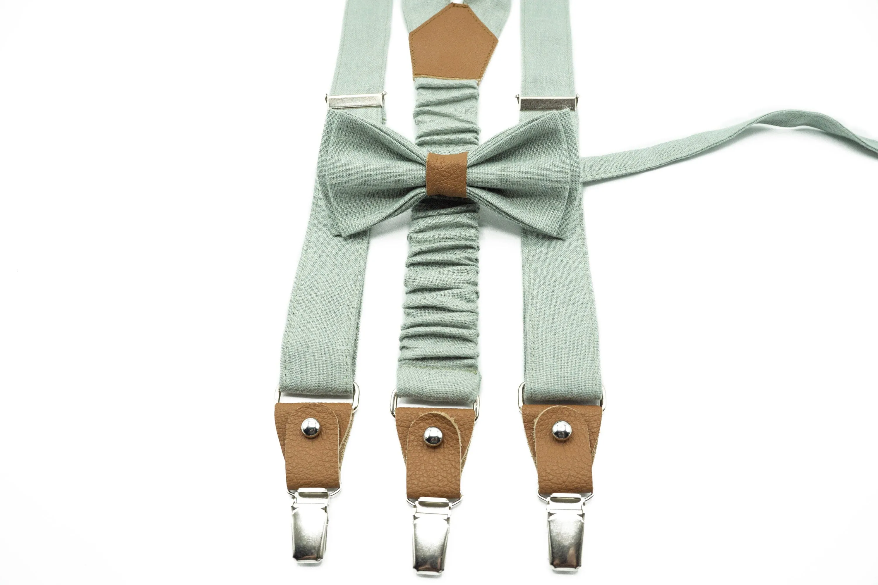 Sage Green Groom and Groomsmen Wedding Ties: Bow Ties, Neckties, Sets & More