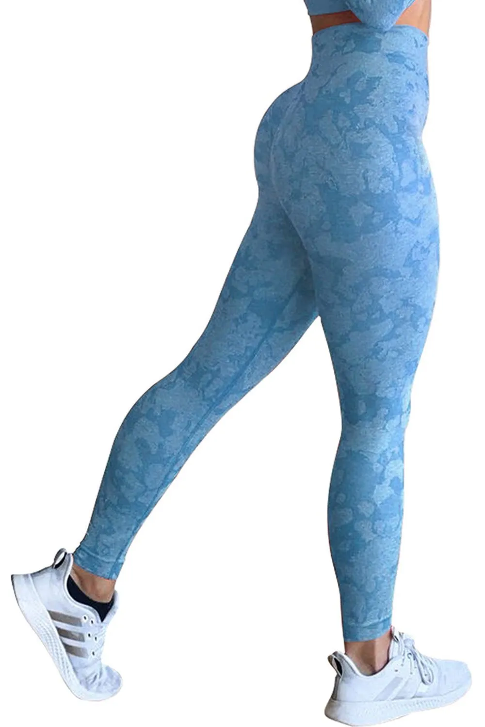 Seamless Camouflage Print Fitness Pants