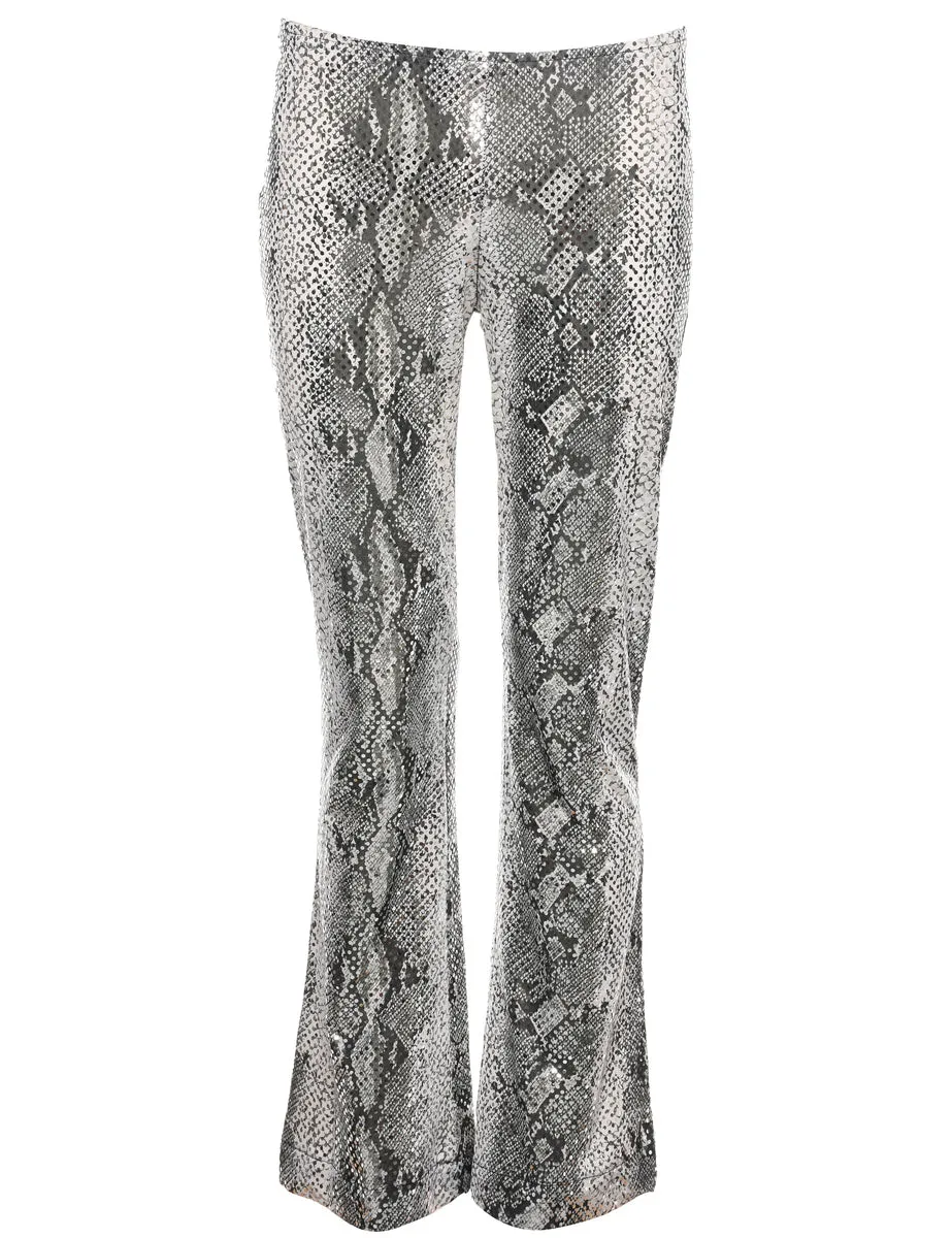 Snakeskin Pattern Trousers - W29 L31