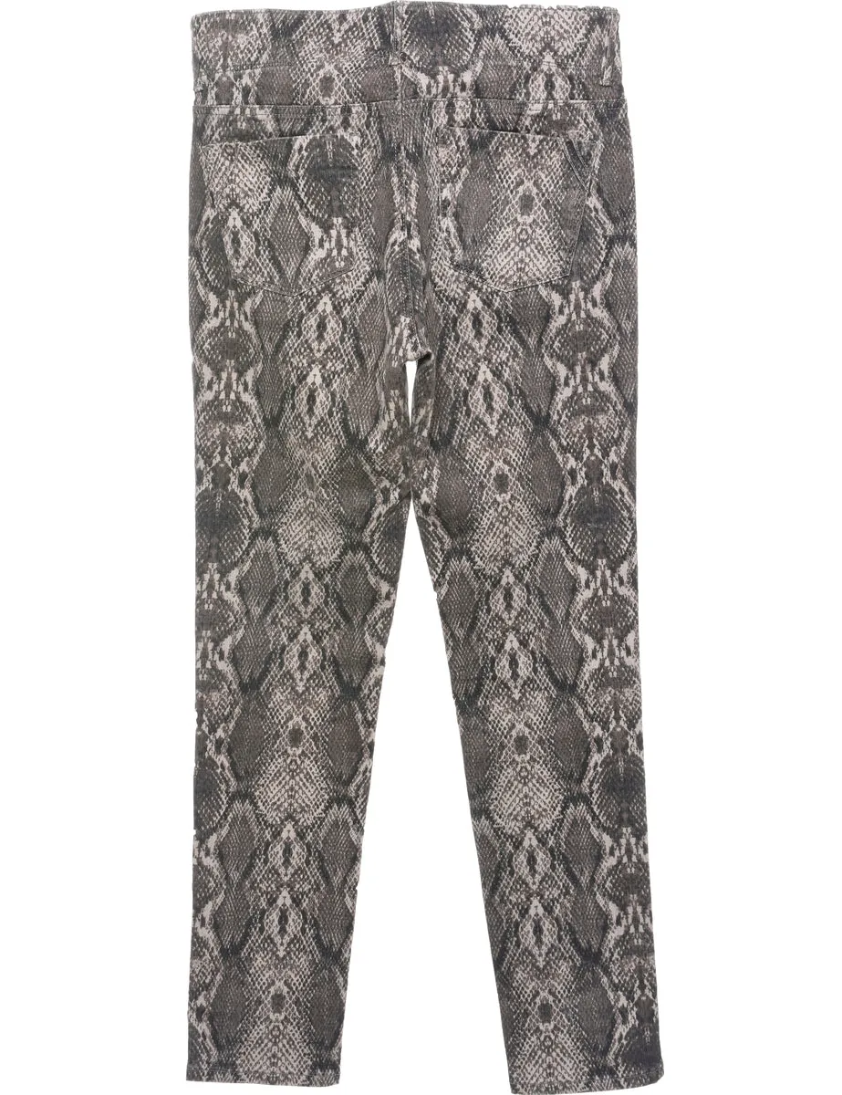 Snakeskin Pattern Trousers - W32 L31