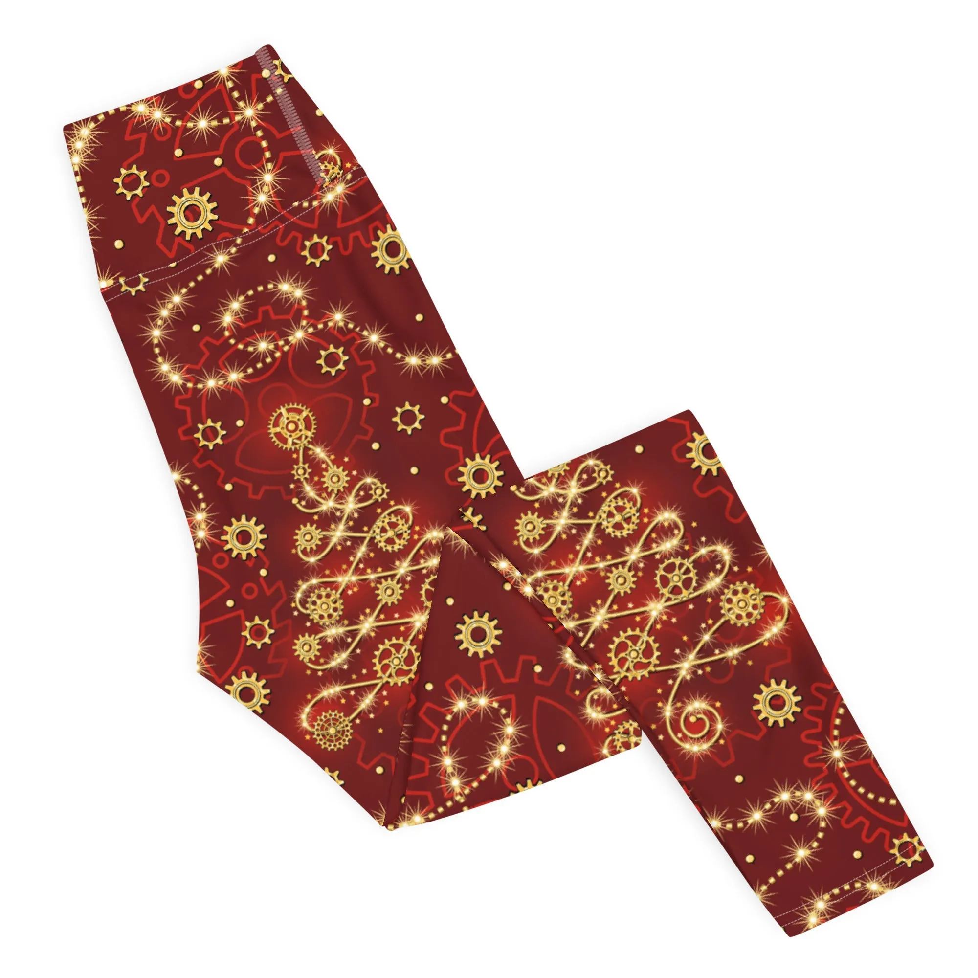 Steampunk Christmas Yoga Leggings