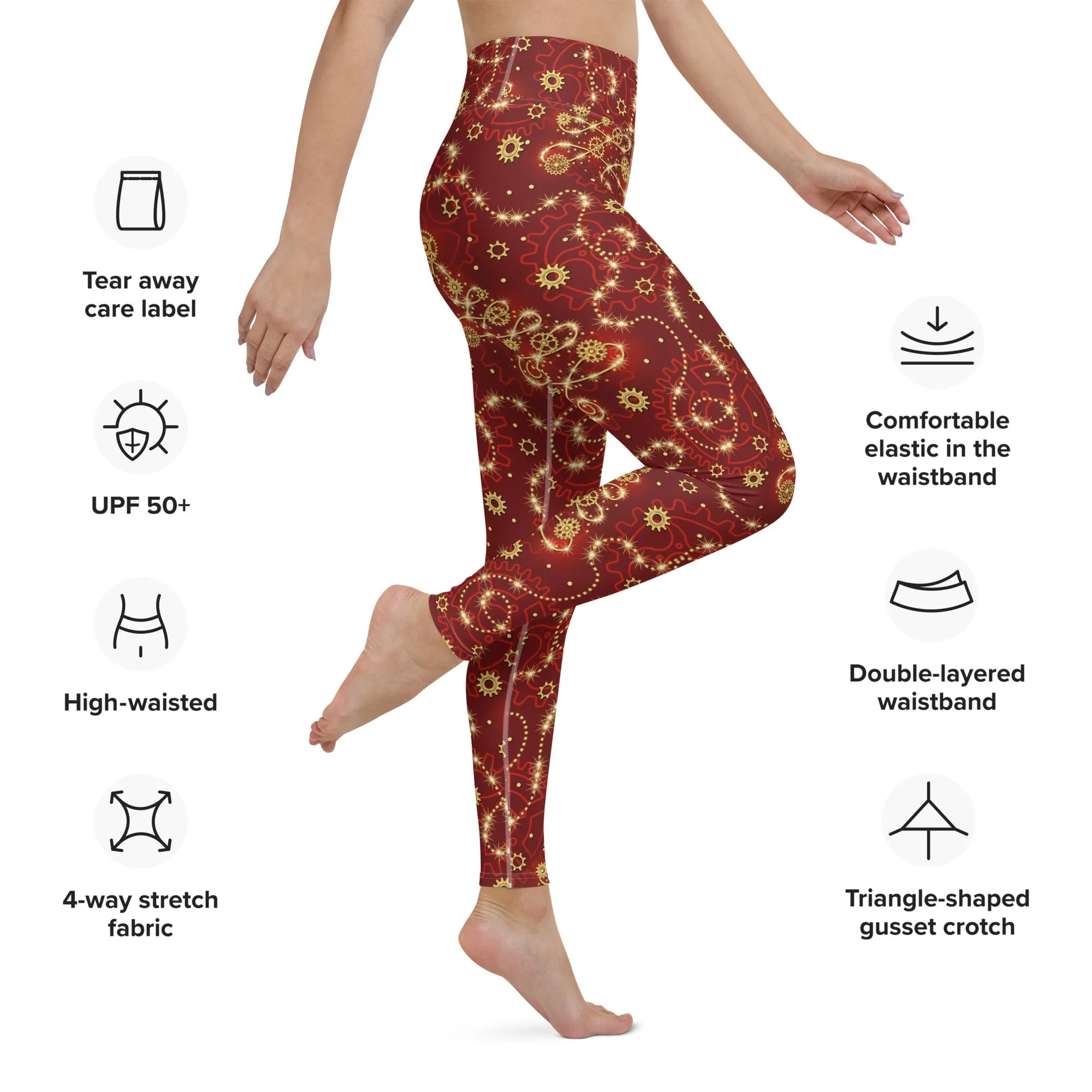 Steampunk Christmas Yoga Leggings