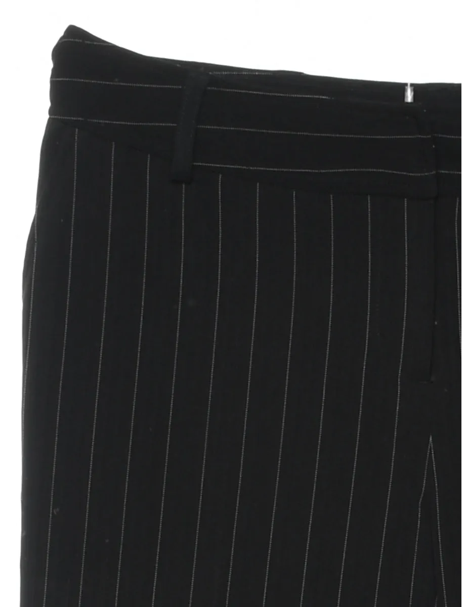 Striped Black Trousers - W32 L29