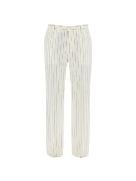 Tailored Pinstripe Wool Trousers