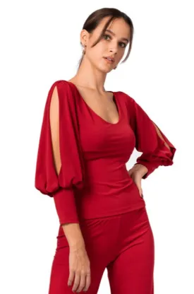 Tango Top With Long Split Sleeves