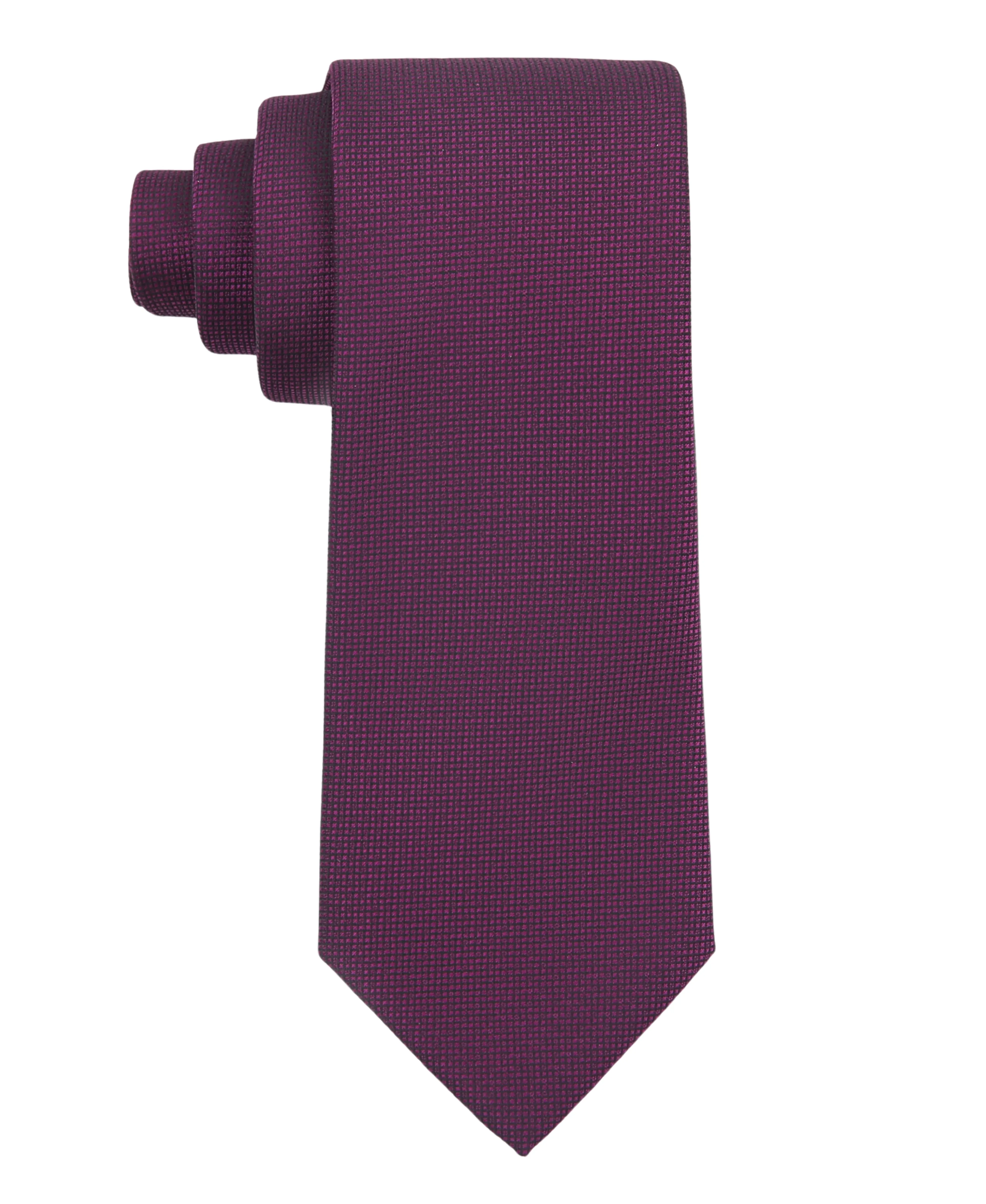 TB Men's Premium Necktie Geo PLUM