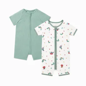 The Very Hungry Caterpillar & Ribbed Zip Summer Pajamas 2 Pack