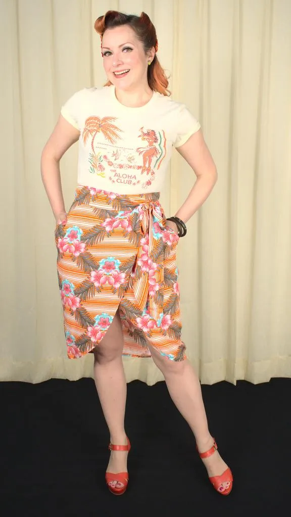 Tropical Tiki Wrap Skirt