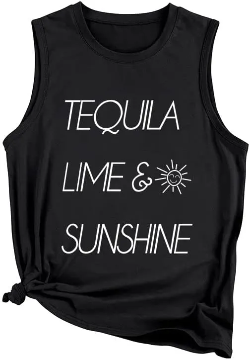 Women Tequila Lime and Sunshine Tank Shirt