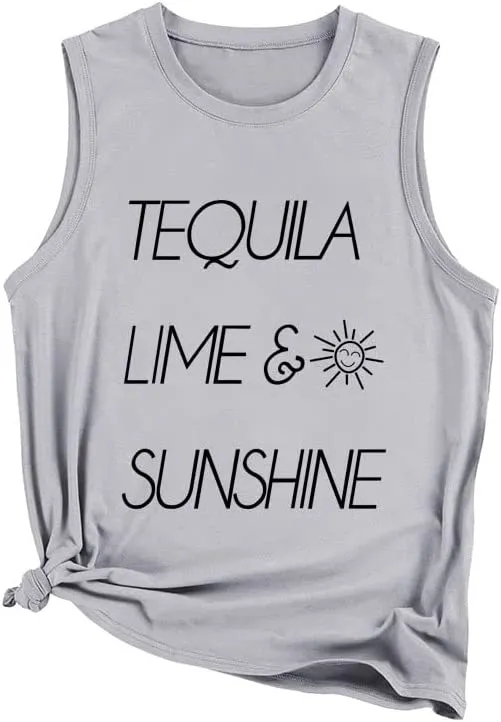 Women Tequila Lime and Sunshine Tank Shirt