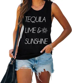 Women Tequila Lime and Sunshine Tank Shirt