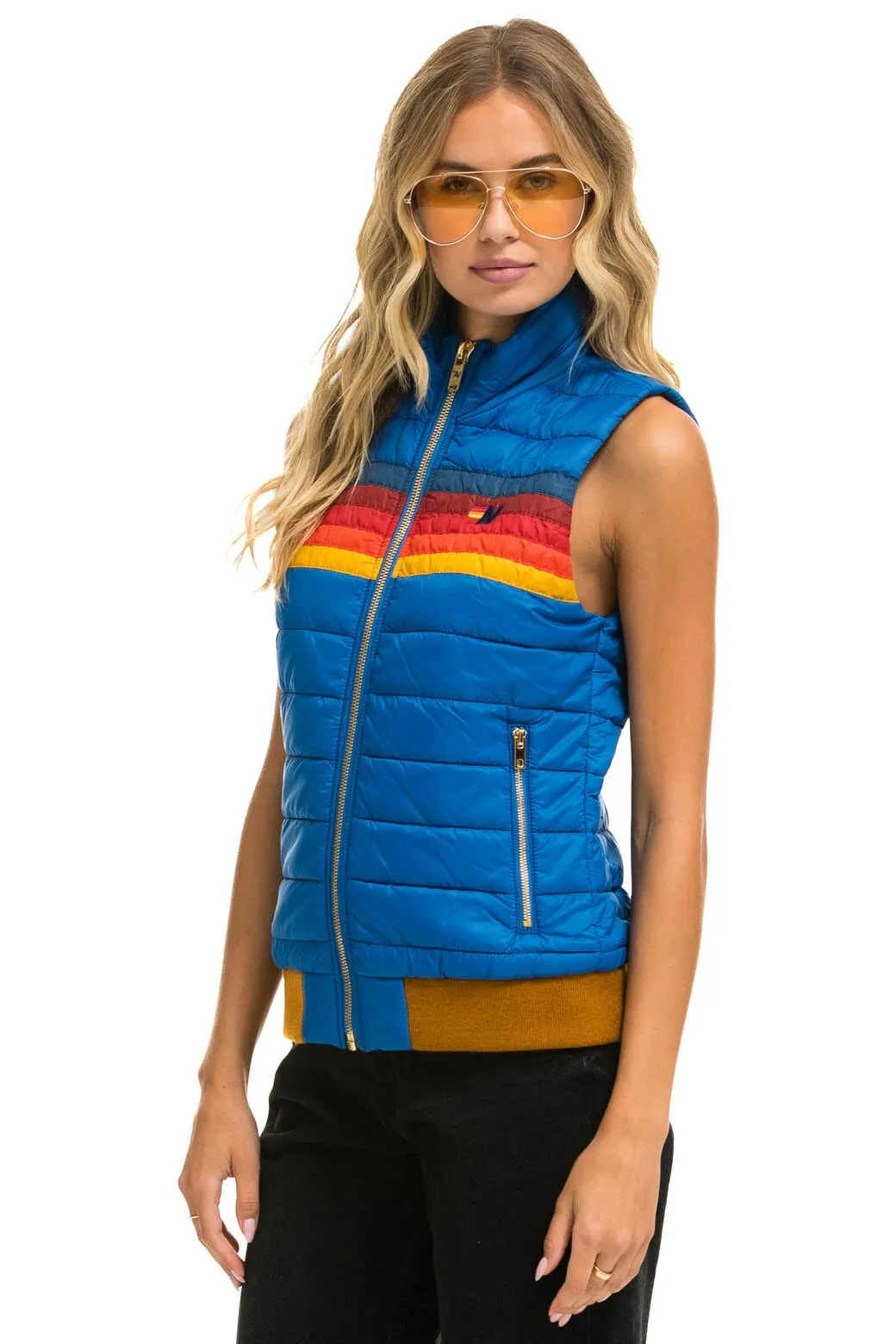 WOMEN'S 5 STRIPE VEST - SNORKEL BLUE