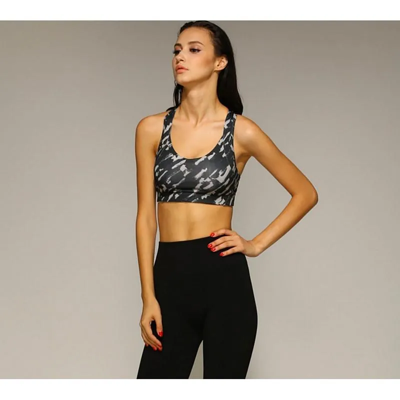 Women's Camo Shock Absorber Active Yoga Sports Bra