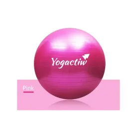 Yoga and Exercise Ball - For Home Gym and Yoga Studio | Pink