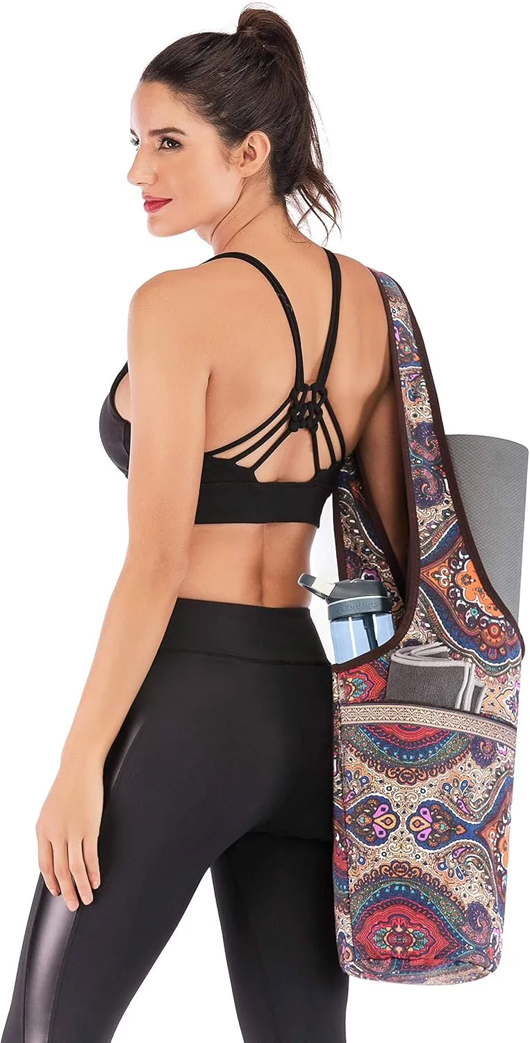 Yoga Mat Bag with Large Size Pocket and Zipper Pocket